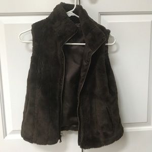 Express faux fur vest